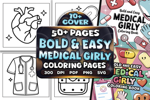 Bold Easy Medical Girly Coloring Pages