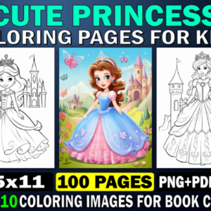 Cute Princess Coloring Pages for Kids